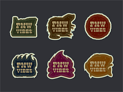 PNW Vibes -- Sticker Set