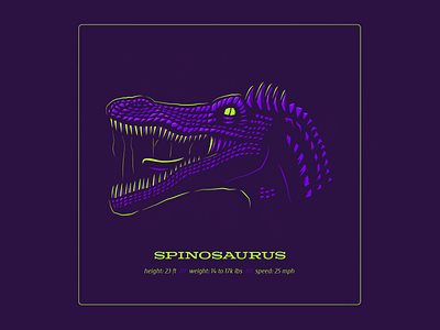 Dino Series: "Gator" branding dinosaurs drawing illustration logo spinosaurus typography vector