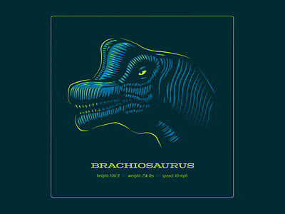 Dino Series: Long Neck brachiosaurus branding design dinosaurs drawing illustration logo typography vector