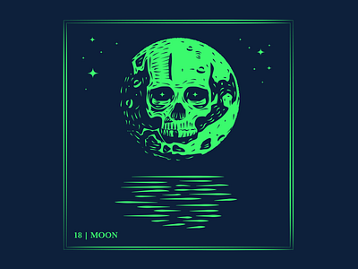 Day 18 | Moon app branding design drawing illustration logo moon skull typography ui ux vector