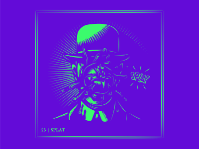 Day 25 | Splat 🍅😵 app branding design drawing illustration logo magritte parody son of man typography ui ux vector