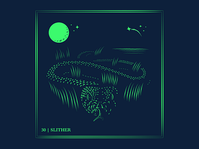 Inktober Day 30 | Slither app branding design drawing illustration line art logo snake snakes typography ui ux vector