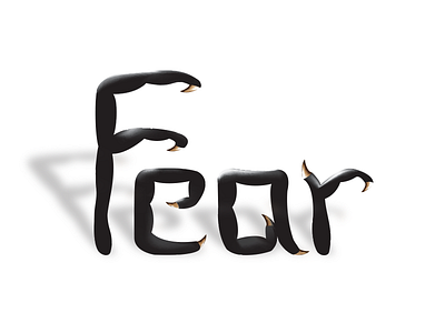 Fear claws drawing gradient illustration monsters scary typography