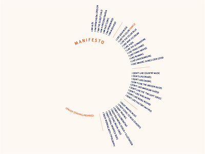 A Designer's Manifesto blue circles design illustration orange radial grid typography