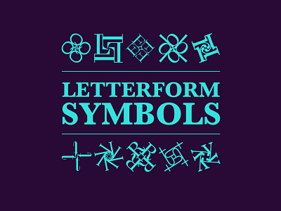 Letterform Symbols fonts icons illustration letterforms type typography