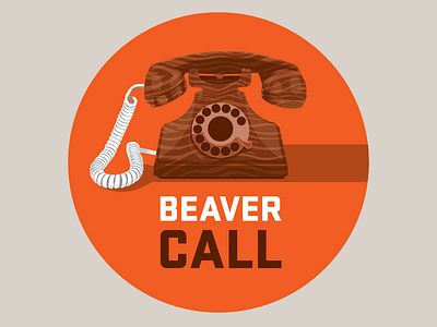 Beaver Call beavers illustration orange phones rodents students wood