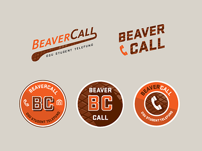 Unused Beaver Call Directions badge beaver brown mark orange phone rodent school typography