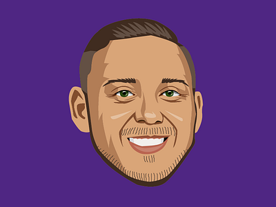 Randy Avatar beard drawing illustration portrait purple vikings