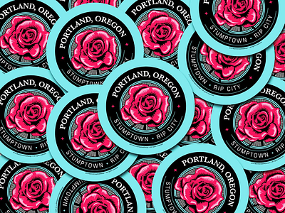 PDX Rose Stickers