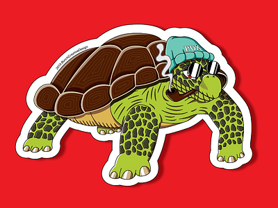 PDX Hipster Tortoise beanie branding drawing glasses hipster illustration illustration turtles pipe shell tortoise vector