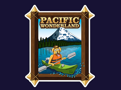 Pacific Wonderland Poster dogstudio illustration pnw