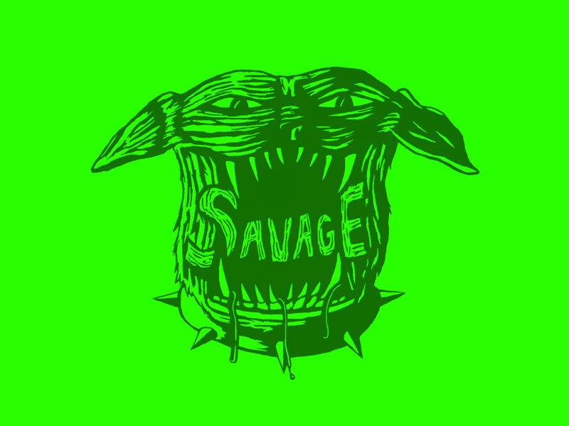 Savage Beast fangs monsters beast dog illustration
