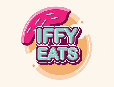 "Iffy Eats" logo bubble donut type