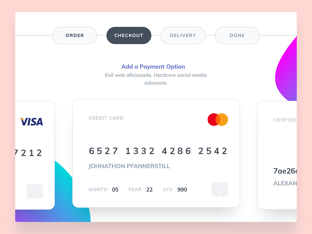 Exploration 004 Minimal Payment Manager by Oliviu Stoian on Dribbble