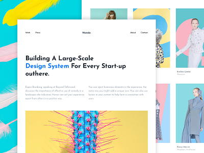 Exploration 005 - Minimal Agency Website agency app application creative design minimal page pastel typography ui ux web designers webkit website wordpress