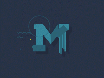 Letter M 2d animation 36days of types after effects handlettering text animation
