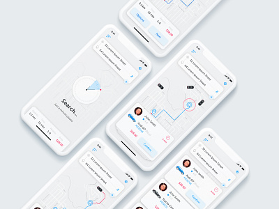 Netcab App app booking booking app cab car booking app design digital identity ios modern prototype startup taxi taxi service app ui uiux ux visual identity