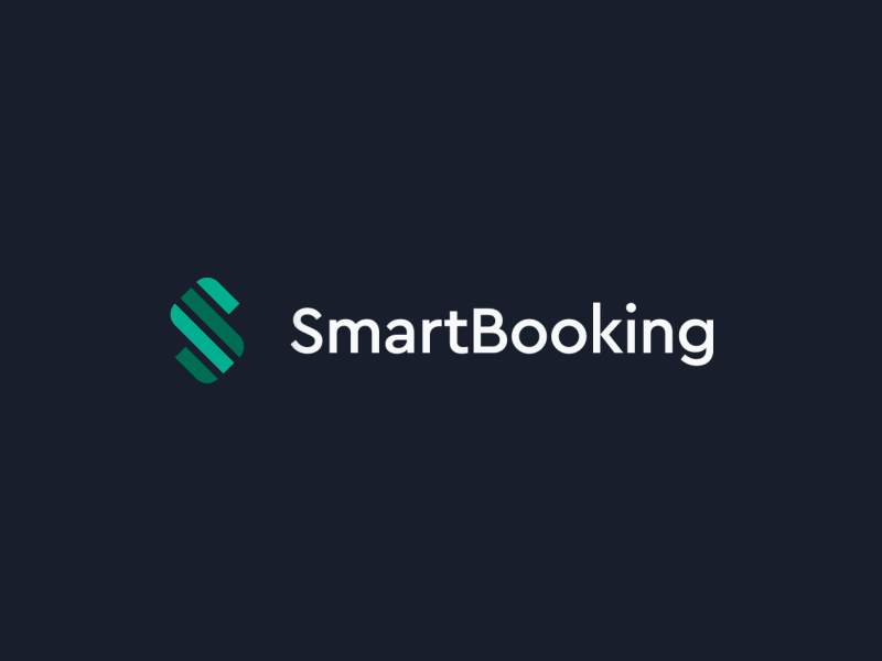 SmartBooking Logo Animation animation booking branding design flat green logo icon identity logo logo animation logo mark logotype modern motion s logo simple sketch smart typography vector