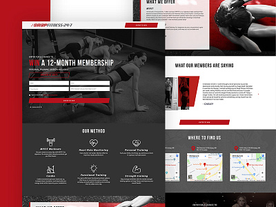 Landing Page for Snap Fitness clean dark design fitness graphic deisgn gym landing page red responsive design typography ui ux web design