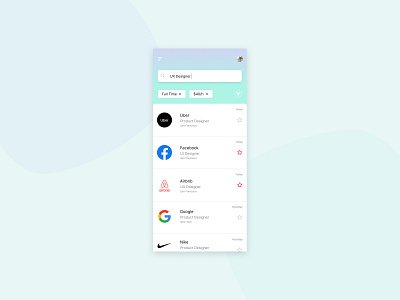 Daily UI Challenge: 050 Job listing app dailyui design icon joblisting ui ux web website