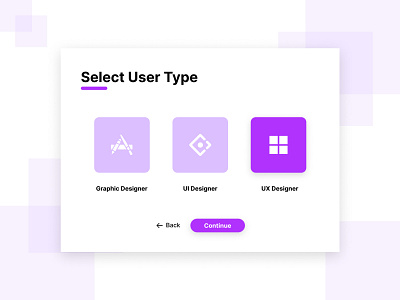 Daily UI Challenge: 064 Select User Type app dailyui design icon illustration select user type ui ux web website