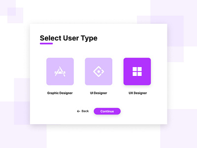 Daily UI Challenge: 064 Select User Type