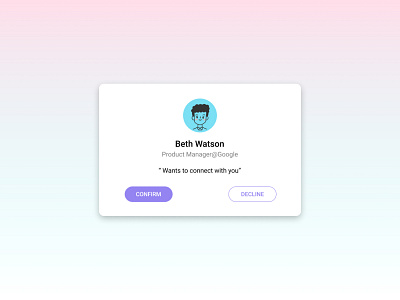 Daily UI Challenge:078 Pending Invitation