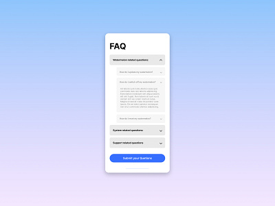 Daily UI Challenge:092 FAQ