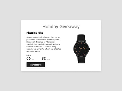 Daily UI Challenge097: Giveaway