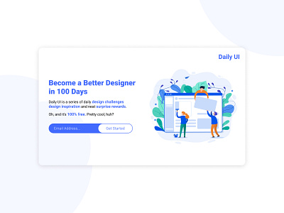 Daily UI Challenge: 100 Daily UI landing page redesign