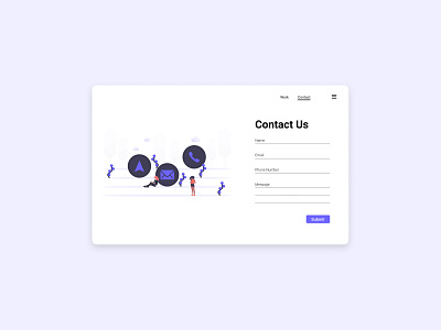 Daily UI Challenge: 028 Contact Us app contact us dailyui design icon ui ux web website