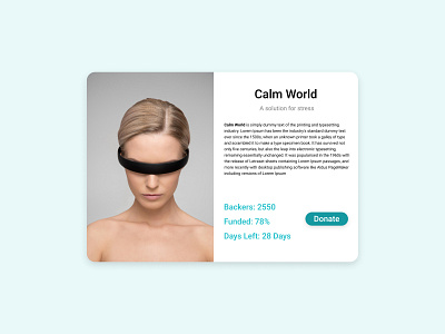 Daily UI Challenge: 032 Crowdfunding Campaign
