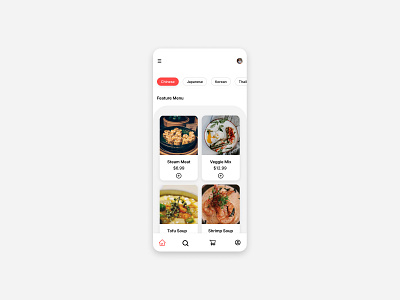 Daily UI Challenge:043 Food/Drink Menu app branding dailyui design food menu ui ux web website