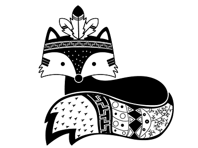 Indian Fox illustration