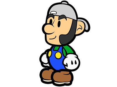 Me like Luigi Paper (Stand) adobe illustrator design fiverr fiverrs icon illustration vector videogame videogames