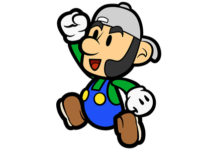 Like Luigi Paper Jump adobe illustrator design fiverr fiverrs illustration nintendo vector videogame videogames