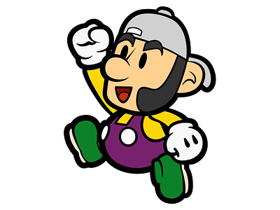 Like Wario Paper Jump adobe illustrator design fiverr fiverrs illustration nintendo vector videogame videogames work