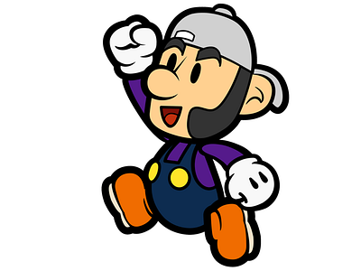 Like Waluigi Paper Jump adobe illustrator design fiverr fiverrs illustration nintendo vector videogame videogames work