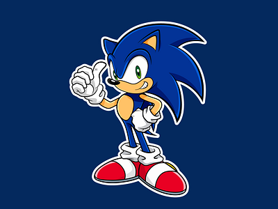 Sonic Illustration adobe illustrator design illustration nintendo sega sega genesis vector videogame videogames