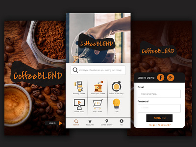 CoffeeBlend Getdev Challenge app design icon mobile app ui ui kit ux uxdesign web webapp
