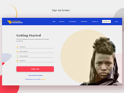 Sign Up Screen Mockup app design product design signup ui design ui kit uxdesign