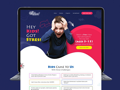 Kids Depression Solution Website app branding creative design icon illustration ui ux vector we web