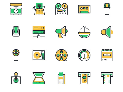Electro Icons Pack part 3 bold branding creative design icon icon app icons icons design icons pack icons set illustration lettermark logo palattecorner typography