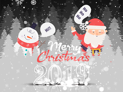 Happy new year and merry Christmas animation branding creative design flat flyer design illustration lettermark logo palattecorner poster poster collection typography vector wallpaper