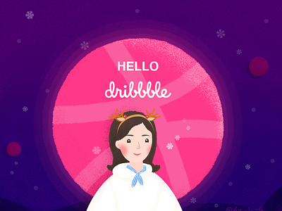 Hello Dribbble！ illustration