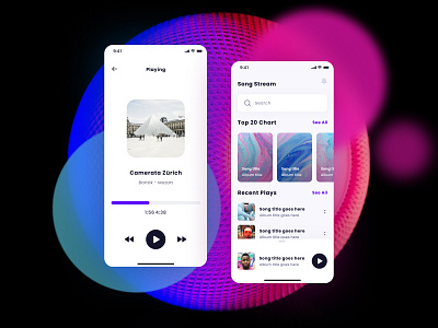 Streaming Audio Podcast App app audio clean design design system flat minimal podcast streaming ui ux vector