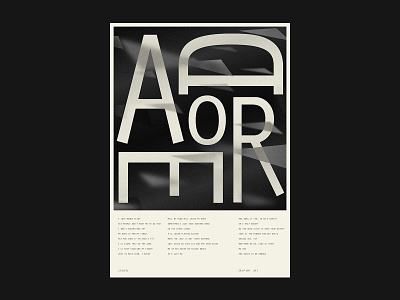 Adore graphic design poster typography