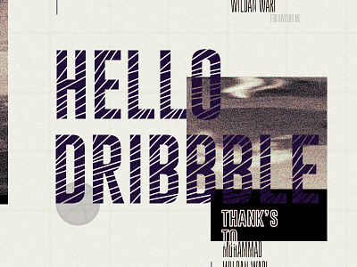 Hello Dribbble debut graphic design