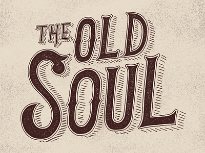 The Old Soul branding hand drawn illustration ink lettering logo marker pen rough type vintage