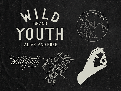 Wild Youth branding hand drawn hand lettering lettering logo script type typography vintage